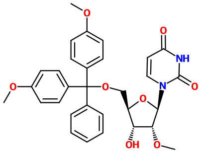 MC080627 5'-O-(4,4'-Dimethoxytrityl)-2'-O-methyluridine (图片) MC080627 5'-O-(4,4'-Dimethoxytrityl)-2'-O-methyluridine